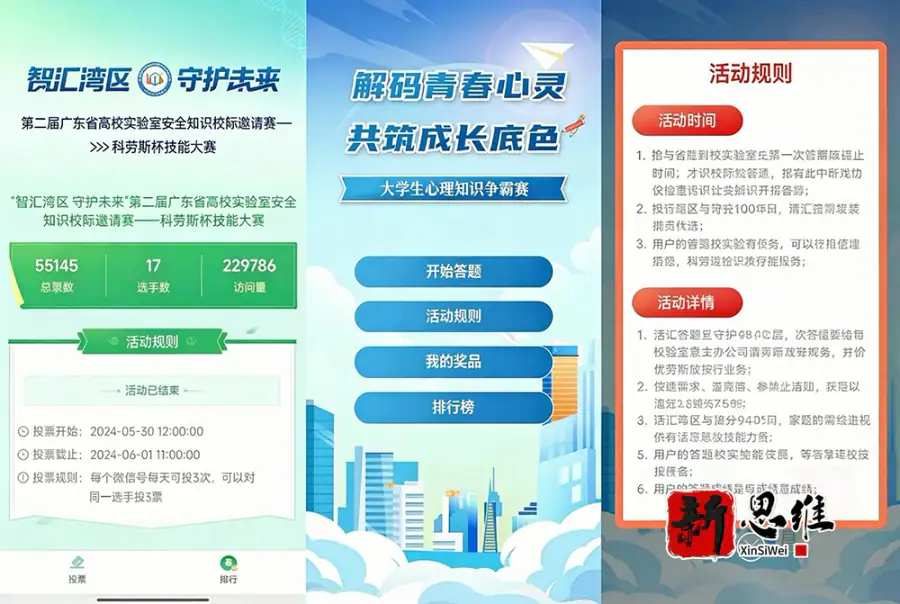 广东移动端答题系统 | 知识竞赛投票打分 - 新思维广告